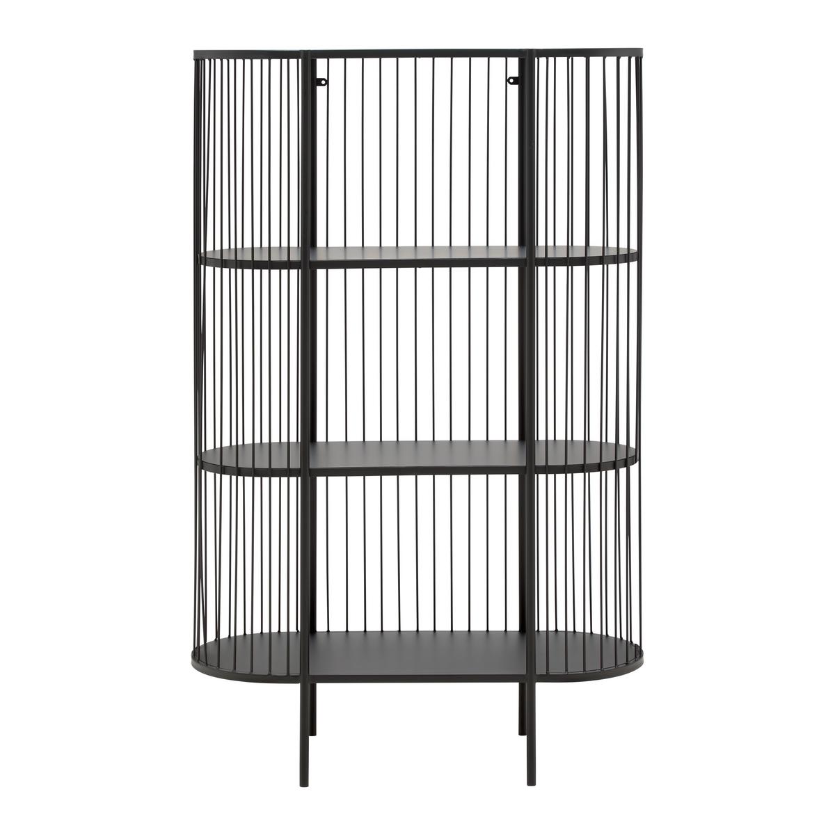 REGÁL TIAGO -EXKLUSIV- - černá, Lifestyle, kov (80/125/34cm) - Mömax