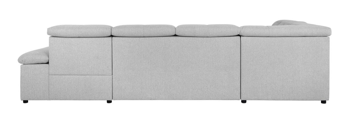 Wohnlandschaft Ramzes Hellgrau U: 215x328x173 cm - Hellgrau/Grau, Design, Textil (215/328/173cm) - MID.YOU