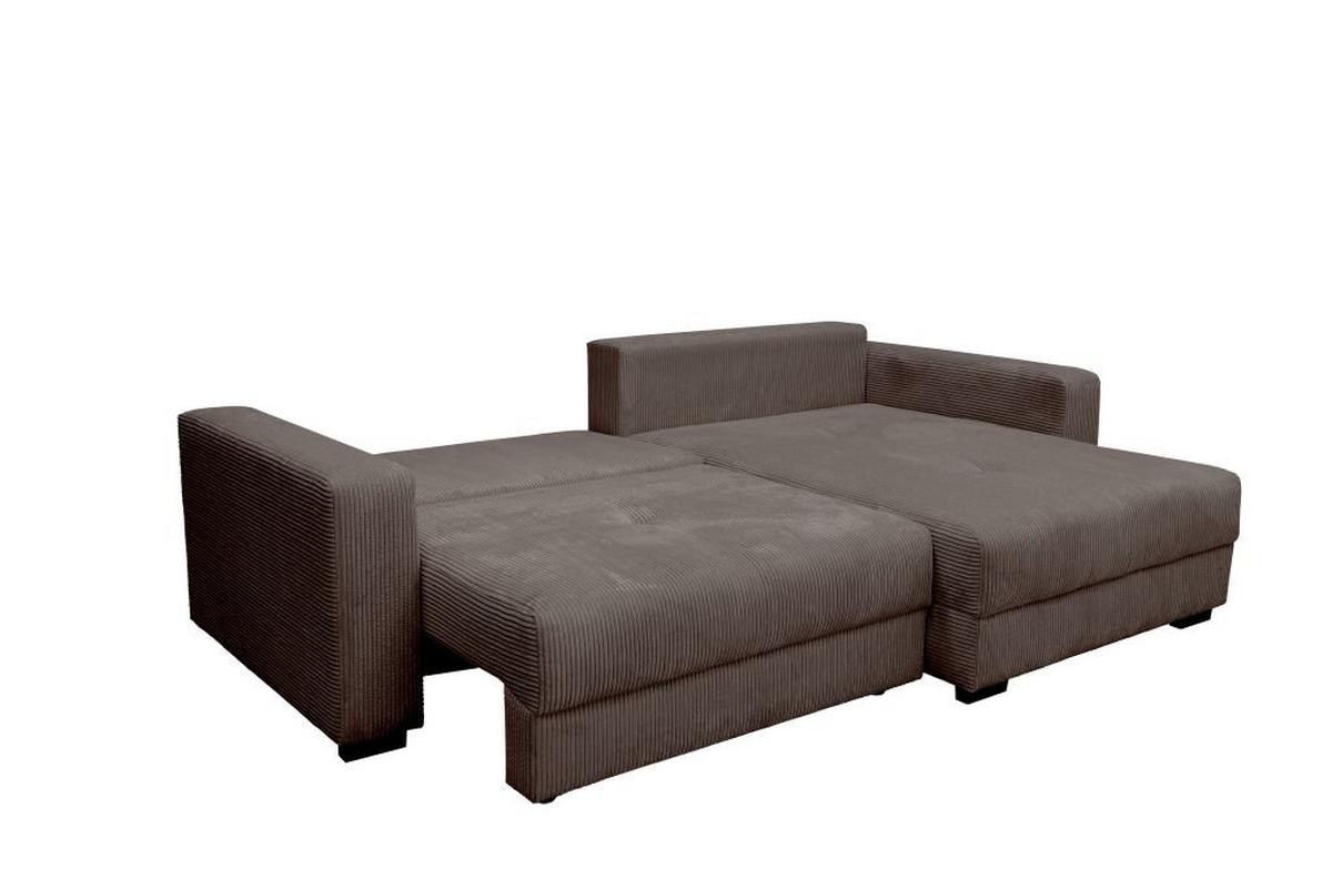 Rohová sedačka ALEX, obojstranná, tm.sivý menčester - čierna/tmavosivá, Modern, textil (265/170cm)