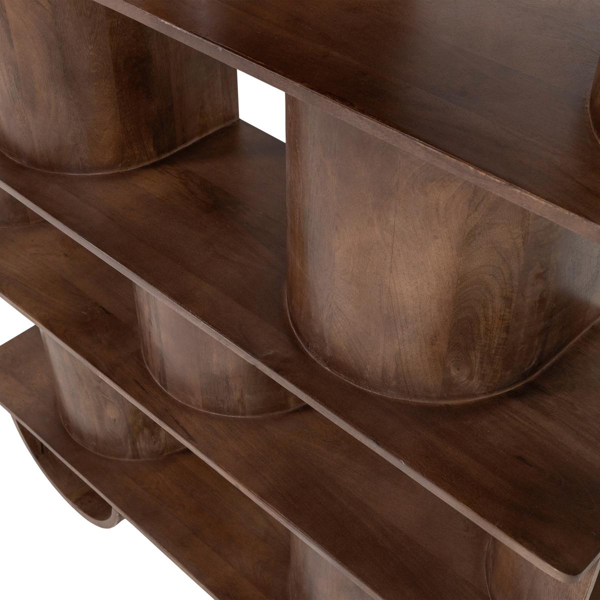 Regal Sinne Dunkelbraun B: 130 cm - Dunkelbraun, Design, Holz (130/180/35cm) - Livetastic