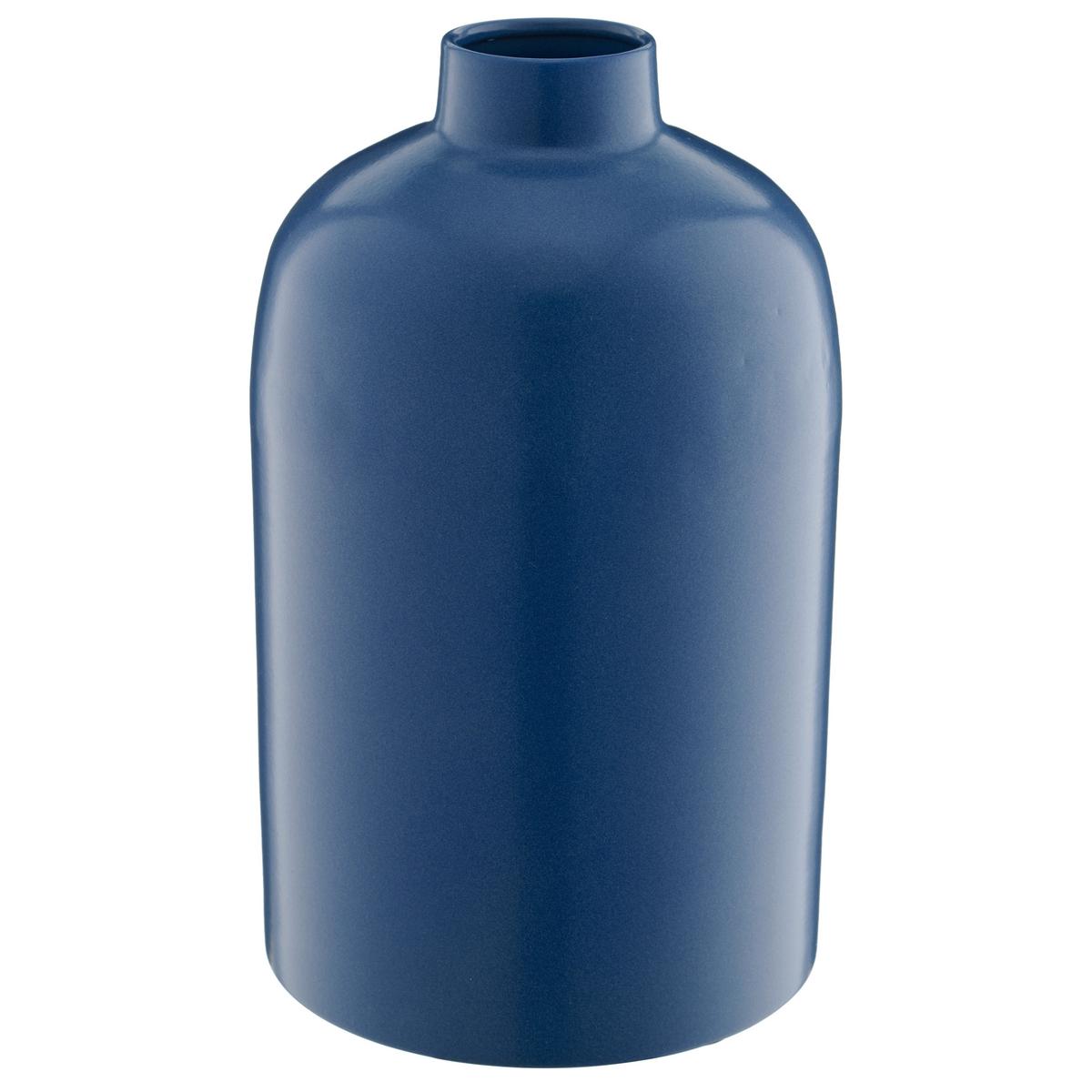 Vase Ella - Blau, Basics, Metall (15/25/15cm)