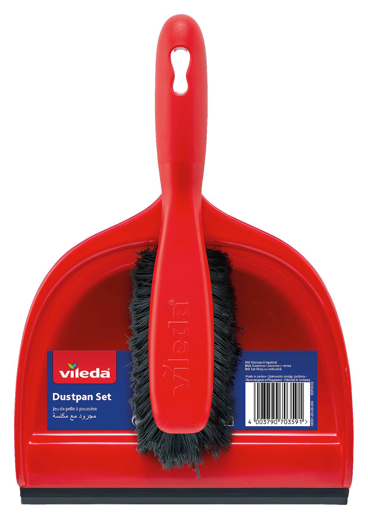 Kehrgarnitur Vileda -Kehrschaufel-Set - Rot, Basics, Kunststoff (34,6/24,85/14,30cm) - Vileda