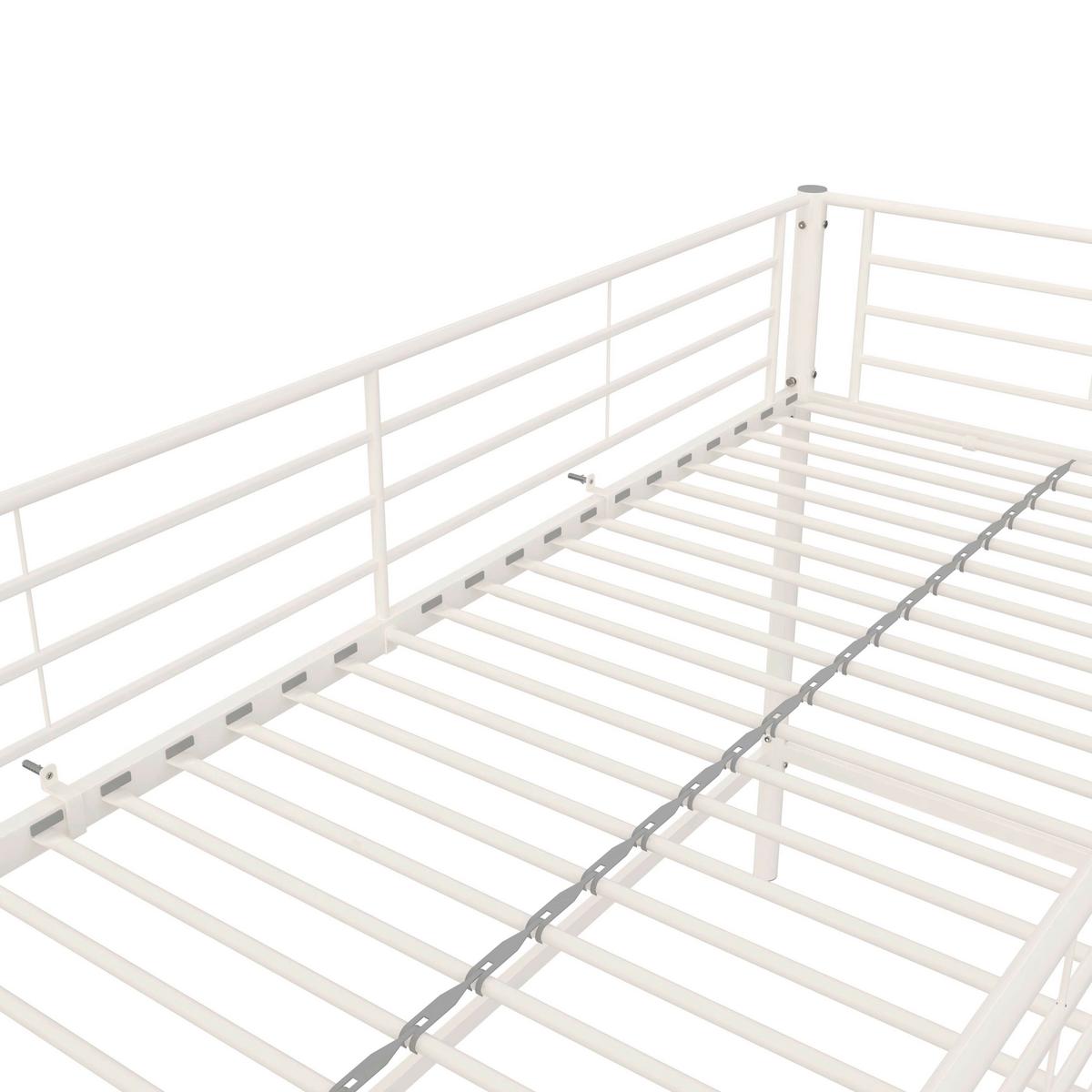 Hochbett Jodie Weiß B: 207 cm - Weiß, Design, Metall (207/129/130cm) - MID.YOU