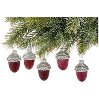 Karácsonyfadísz Eichel - magenta/piros, Basics, műanyag (5cm) - Ondega