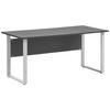 Schreibtisch B 160 H 73,2 cm Serie 1500 Anthrazit - Anthrazit/Alufarben, KONVENTIONELL, Holzwerkstoff/Metall (160/75/73,2cm) - MID.YOU
