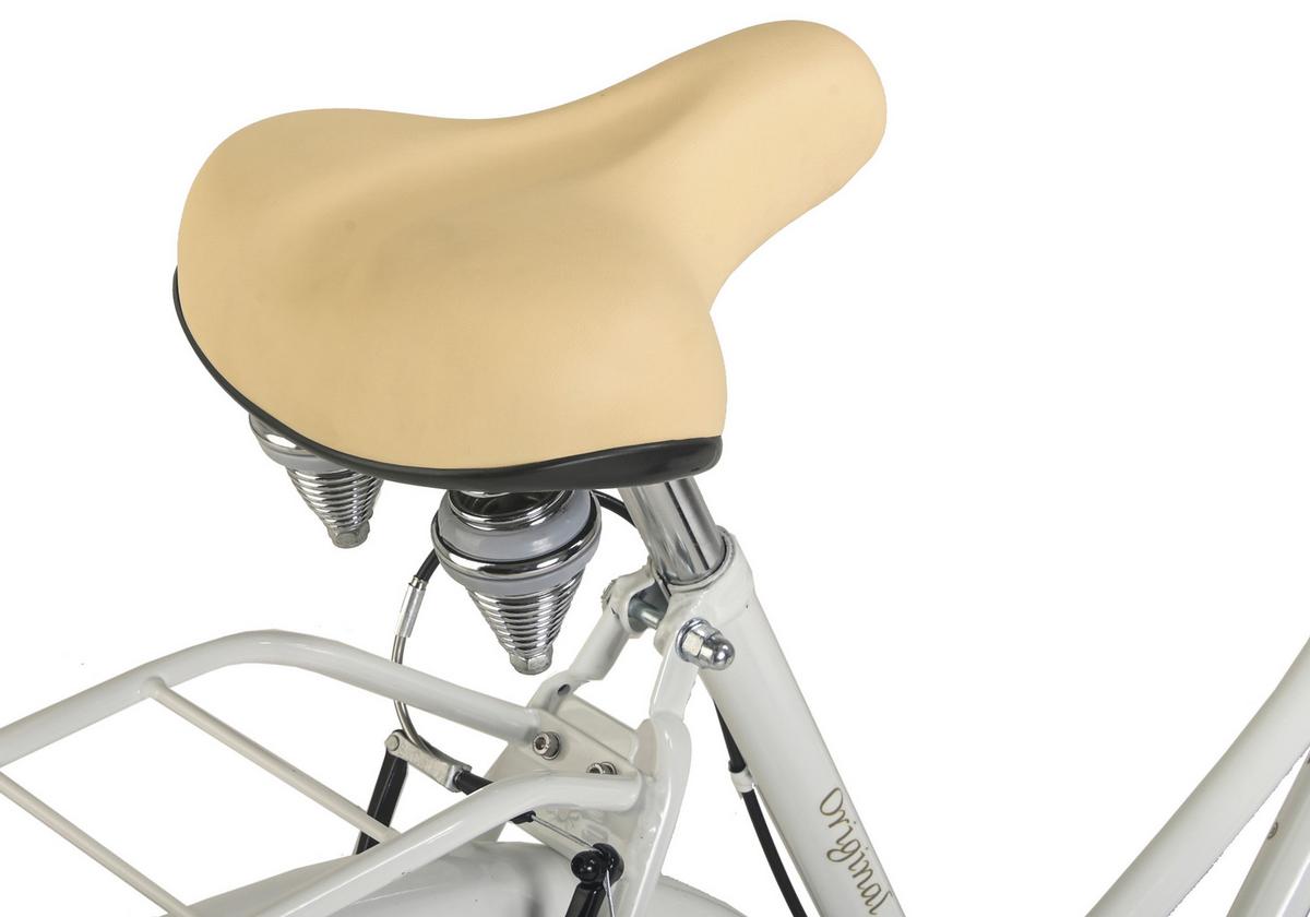 Citybike Original Singlespeed Hollandia, Weiß, 28 Zoll - Weiß, Basics, Metall (25/140/60cm)