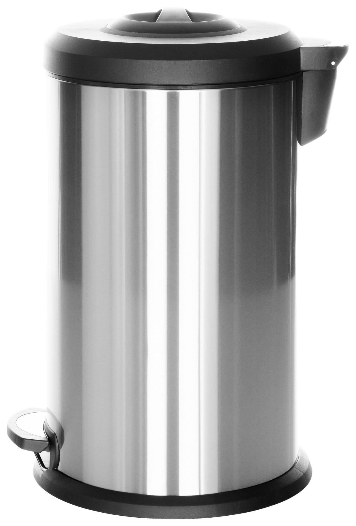 Abfallsammler Clean X - Silberfarben/Schwarz, Basics, Kunststoff/Metall (38/62-96/38cm) - MID.YOU