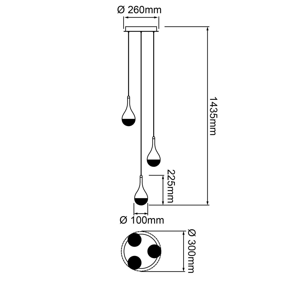 Led-hängeleuchte Frizzante H: 143,5 Cm 3-Flammig Dimmbar - Chromfarben, Design, Glas/Metall (26/143,5cm) - Brilliant