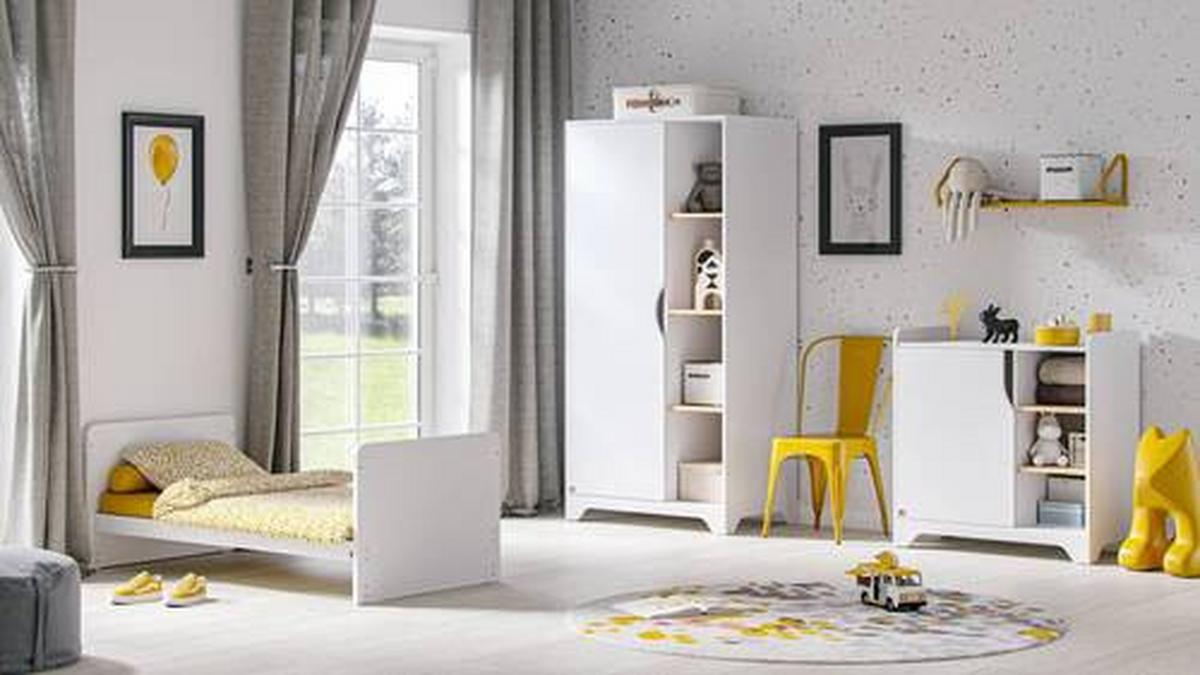 Gitterbett Leaf - Weiß, MODERN (70/140cm) - MID.YOU