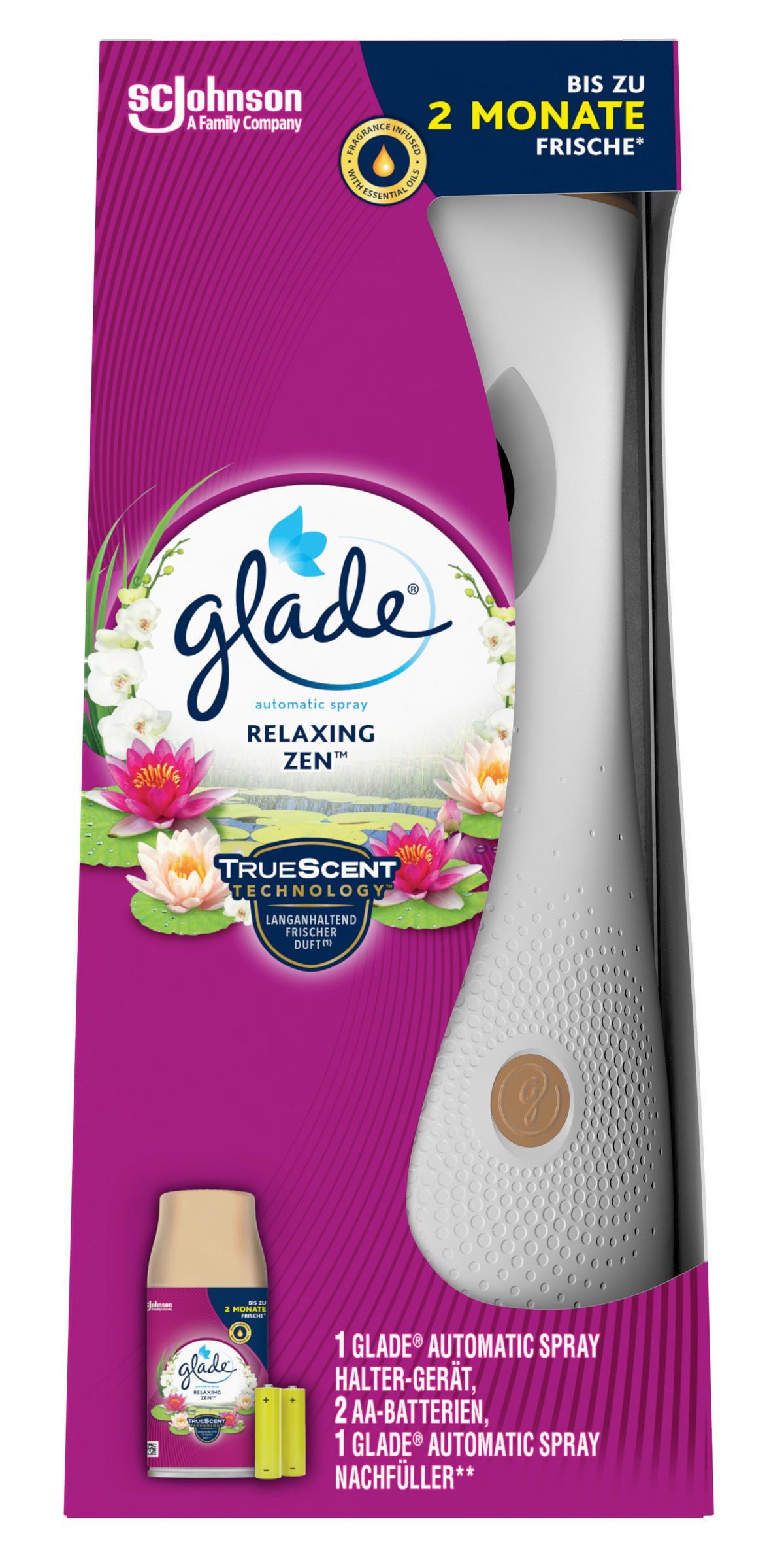 Raumdufthalter Glade Relaxing Zen 269ml - Goldfarben/Weiß, MODERN, Kunststoff/Metall - Glade