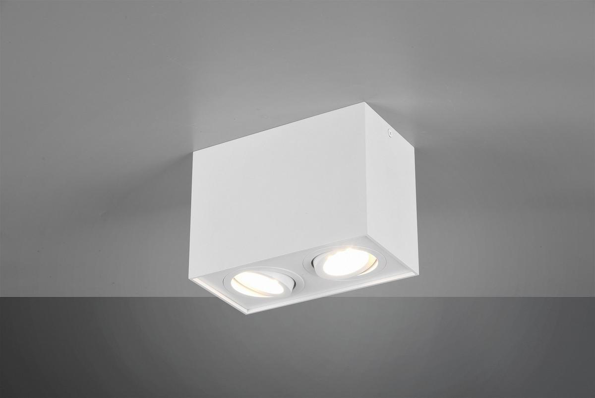 Aufbauleuchte Biscuit Eckig B: 17,8 Cm Weiß Max. 35 W - Basics (17,8/12,5/9,6cm) - Trio Leuchten