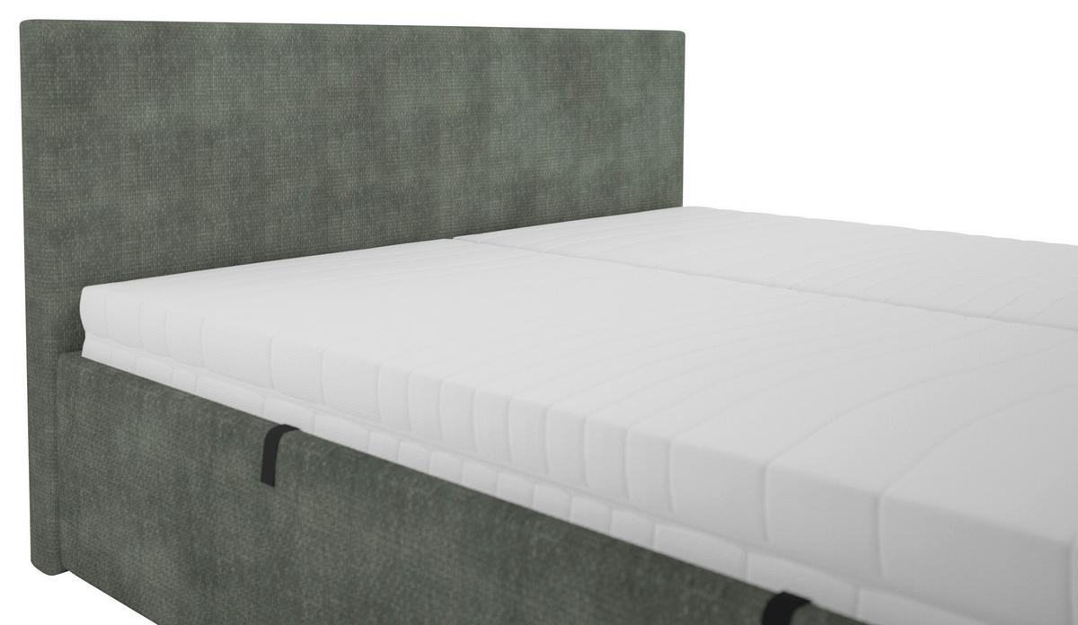 Čalúnená posteľ MONICA 180x200cm, zelená - čierna/zelená, Modern, kov/textil (180/200cm)