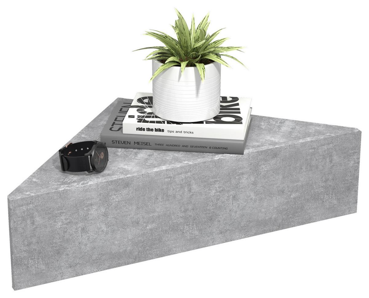 Nachkästchen Beton-grau H: 15 Cm Usal S - Grau, MODERN, Holzwerkstoff (60/15/42,4cm) - MID.YOU