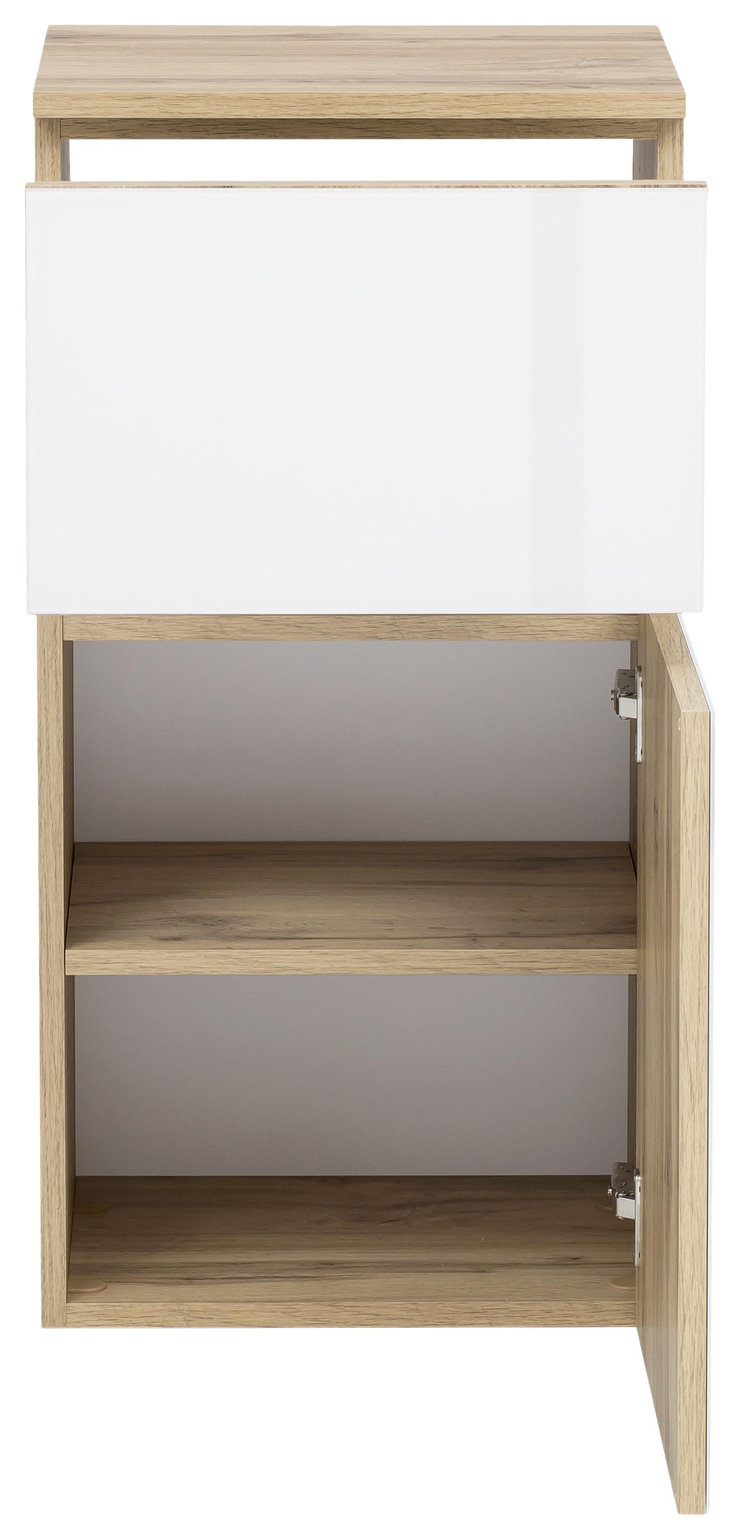 Badmöbel-Set 6-Teilig inkl. LED Helsinki, Weiß/Eiche - Eichefarben/Weiß, KONVENTIONELL, Glas/Holzwerkstoff (160cm) - Held