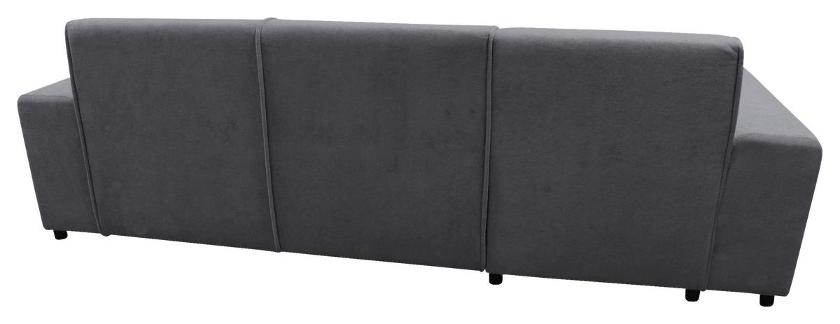 Ecksofa Classic Dunkelgrau 175x270 cm - Dunkelgrau/Schwarz, Design, Textil (175/270cm) - MID.YOU