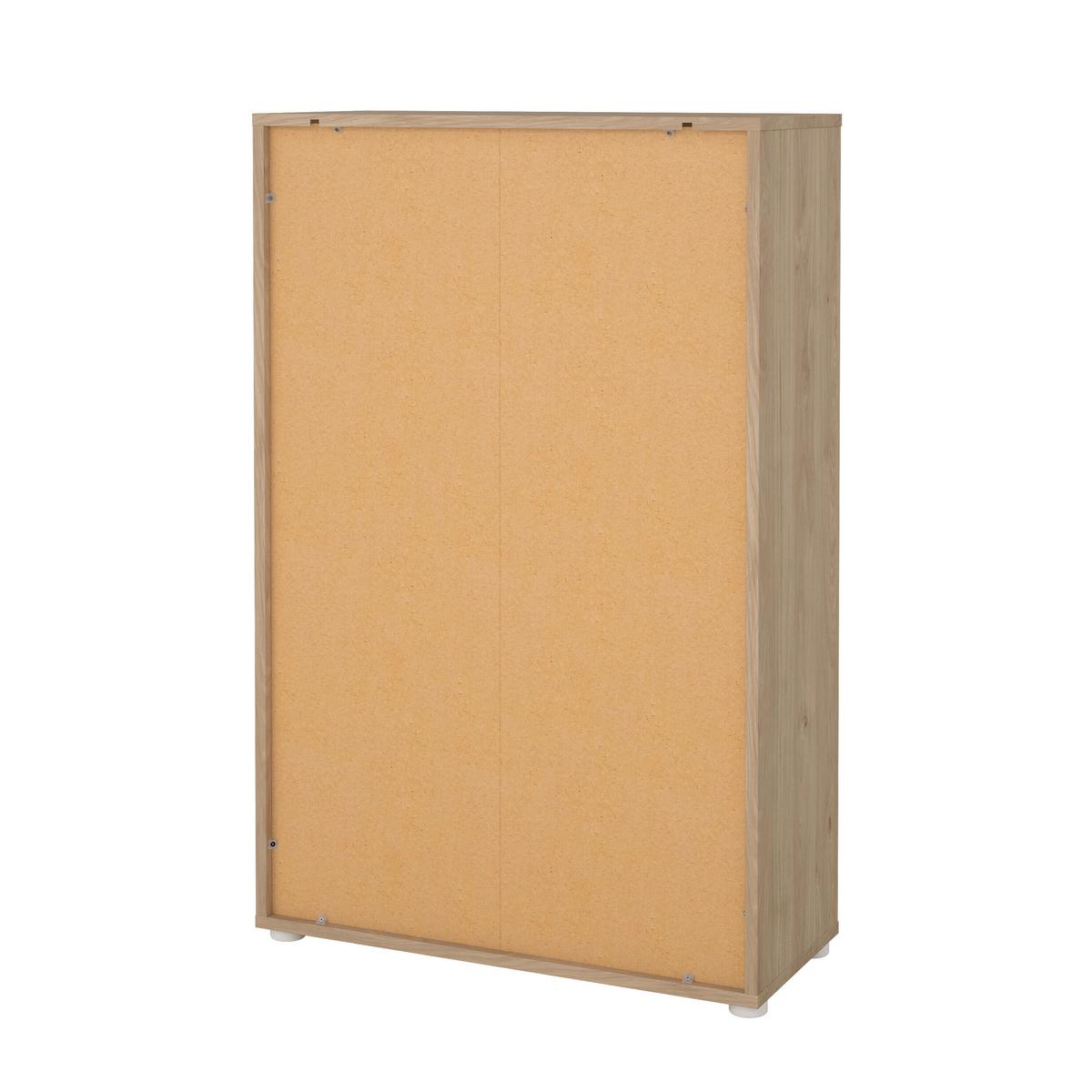 Highboard Sign Weiß/Eichefarben, L: 79,6 cm - Eichefarben/Weiß, MODERN, Holzwerkstoff (79,6/34,3/123,6cm) - MID.YOU