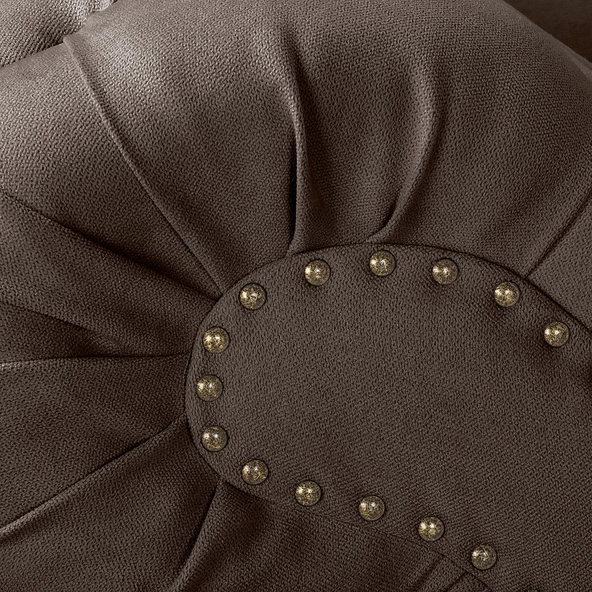 Récamiere Pako Graubraun B: 185cm - Graubraun/Braun, Design, Textil (185/93/75cm) - Livetastic