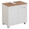 Waschbeckenunterschrank Paris Weiß B: 60 Cm - Silberfarben/Weiß, MODERN, Holzwerkstoff (60/53/35cm) - Held
