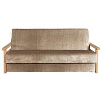 Schlafsofa Malaga Hellbraun B: 220cm - Hellbraun/Naturfarben, Design, Holz/Textil (220/90/90cm) - P & B