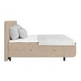 Polsterbett mit Bettkasten 180x200 cm London Beige - Beige/Schwarz, MODERN, Holzwerkstoff/Textil (180/200cm) - Luca Bessoni