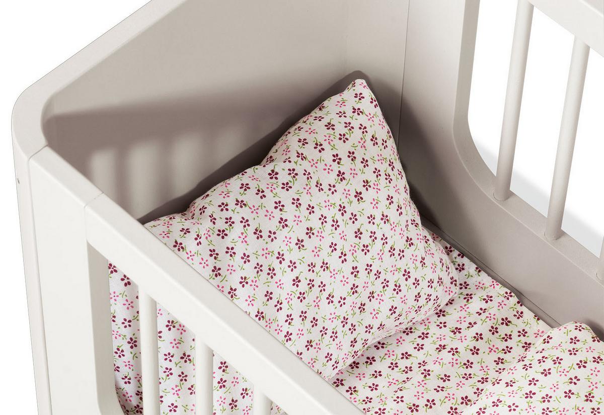 Puppenbett Holz Buche LxBxH: 50x26x34 cm - Beige/Naturfarben, Basics, Holz (50/26/34cm) - Pinolino