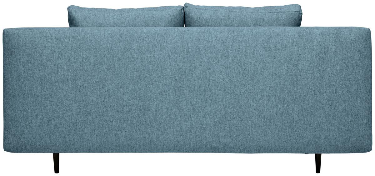 Schlafsofa Bobbio Blau B: 204cm - Blau/Schwarz, MODERN, Textil (204/90/95cm) - MID.YOU