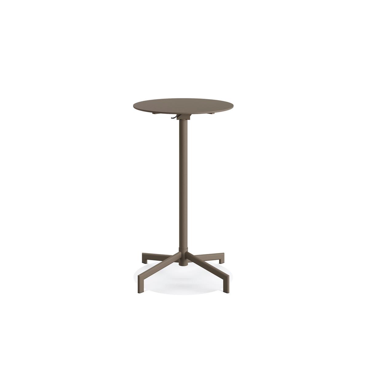 Garten-Bartisch Versa – Terrassen-/Stehtisch - Cappuccino, Basics, Metall (60/74/102cm)