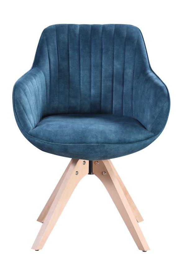 ŽIDLE S PODRUČKAMI RELAX - barvy buku/tyrkysová, Moderní, dřevo/textil (60/61/82cm) - Mömax