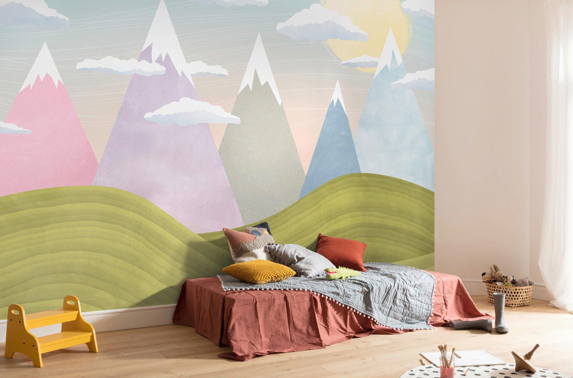 Fototapete Hilltops - Multicolor, Trend, Papier (400/280cm)