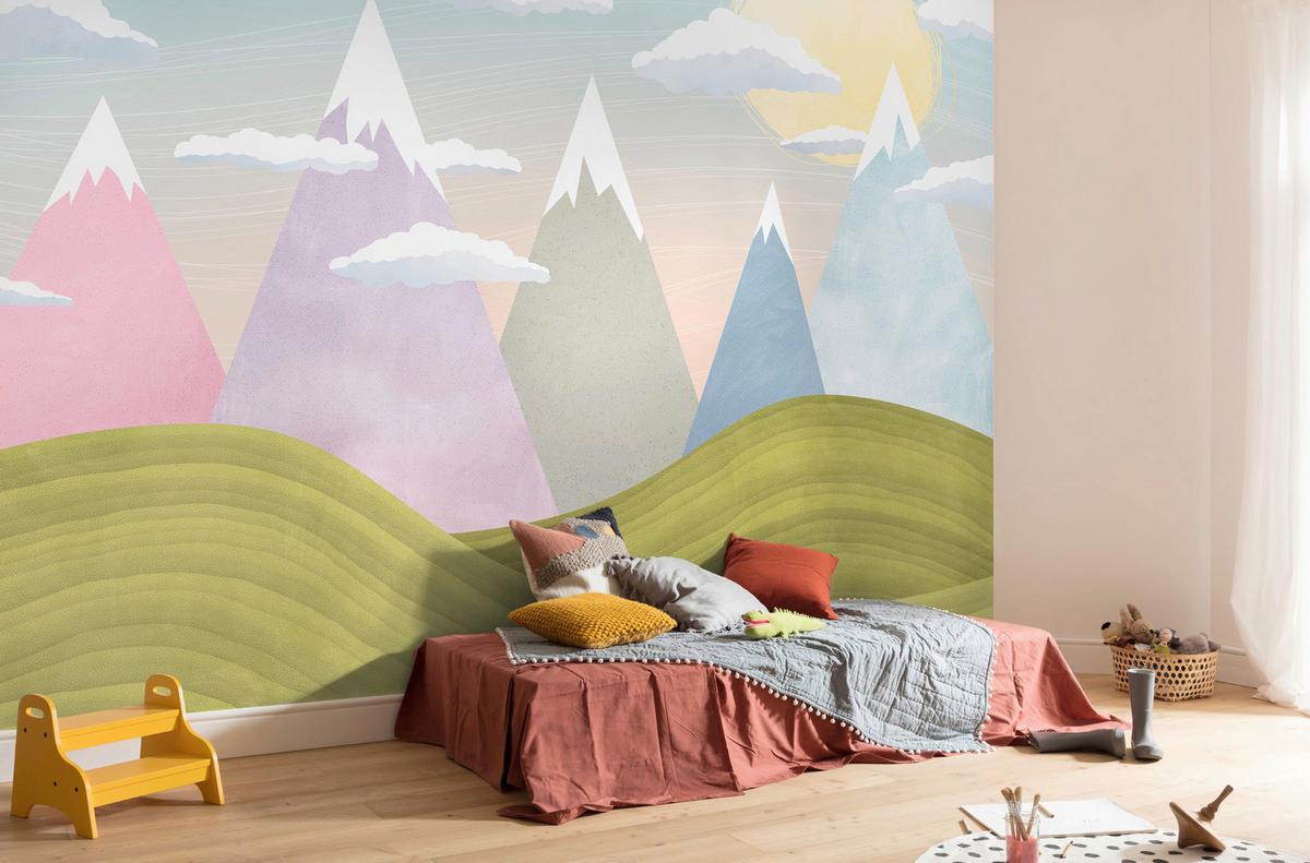 Fototapete Hilltops - Multicolor, Trend, Papier (400/280cm)