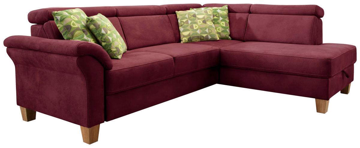 Ecksofa Arngast mit Bettkasten 245x194 cm - Eichefarben/Bordeaux, KONVENTIONELL, Textil (245/194cm) - Sit & More