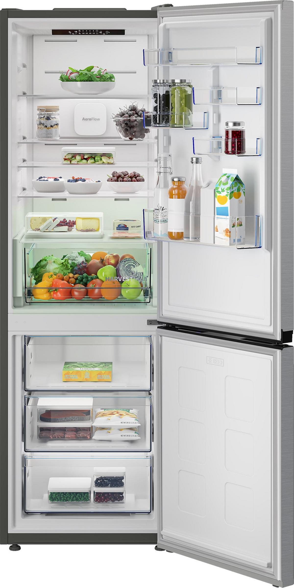 Kühl-Gefrier-Kombi B5RCNA376HX B, No Frost - Edelstahlfarben, Basics (59,5/186,5/67,3cm) - Beko