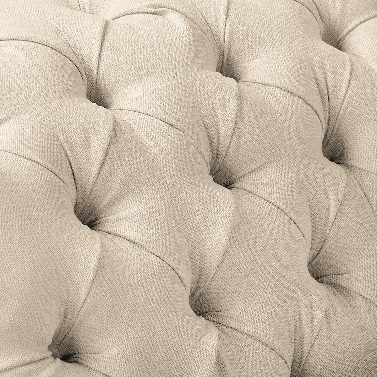 Récamiere Pako Creme B: 185cm - Creme/Braun, Design, Textil (185/93/75cm) - Livetastic
