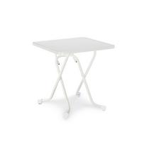 Gartenklapptisch Madrid –klapptisch Quadratisch - Weiß, Basics, Holz/Metall (67/67/73cm)