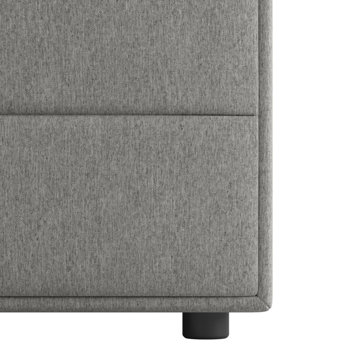 Boxspringbett mit Bettkasten Palermo 180x200 Silberfarben - Silberfarben/Schwarz, MODERN, Karton/Holzwerkstoff (180/200cm) - MID.YOU