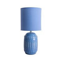 Tischlampe Hellblau 3188392 - Hellblau, Design, Keramik/Textil (30cm) - Näve