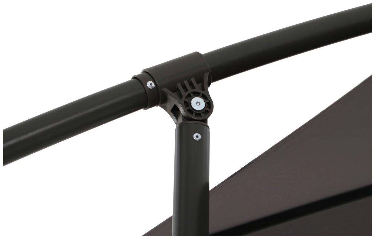 Sonnenschirm Carmen - Dunkelgrau, Trend, Textil/Metall (292cm) - Beldano