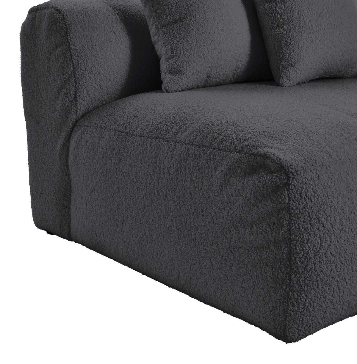 Ecksofa Bloom - Dunkelgrau, Trend, Textil (315/235cm) - Livetastic