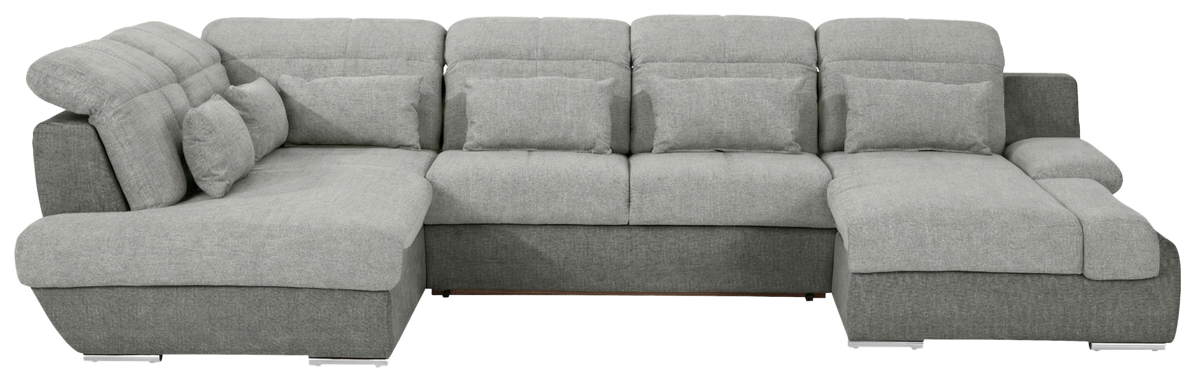 Sarokgarnitúra Multi - ezüstszínű/sötétszürke, Modern, textil (228/345/184cm) - Luca Bessoni