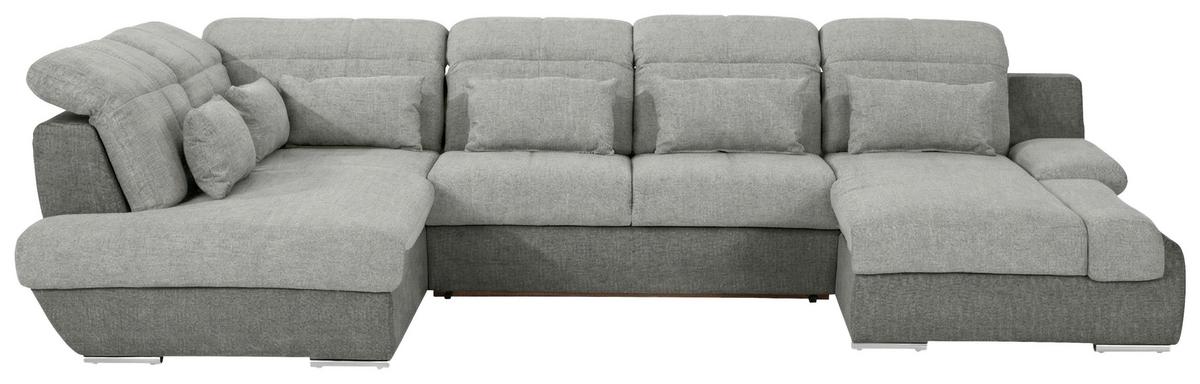 Sarokgarnitúra Multi - ezüstszínű/sötétszürke, Modern, textil (228/345/184cm) - Luca Bessoni