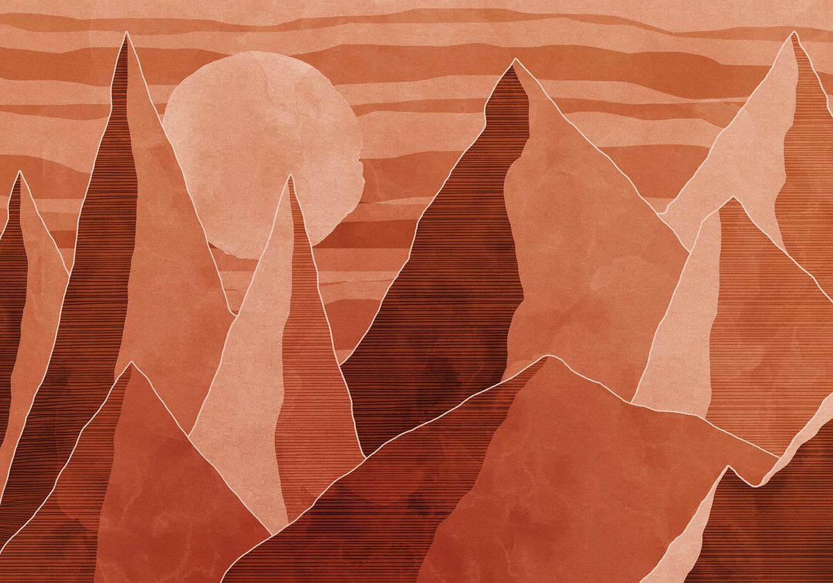 Fototapete Desert Mile - Rot/Braun, Trend, Papier (400/280cm) - Komar