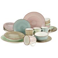 Kombiservice Keramik 4 Personen Geschirr Set - Multicolor, KONVENTIONELL, Keramik (44,5/34/32cm) - Creatable