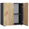 Regal Lona Anthrazit/Eiche Dekor B: 70cm - Honigeiche/Anthrazit, Design, Holzwerkstoff (70/74/37cm) - MID.YOU