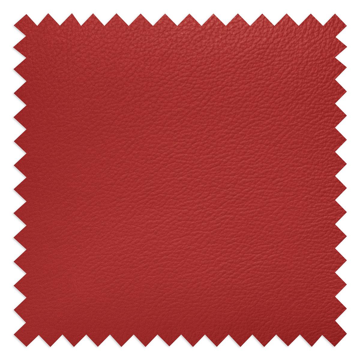 Ecksofa Nordic Rot S: ca. 236x190 cm - Buchefarben/Rot, Design, Leder/Textil (236/190cm) - Livetastic
