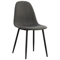 Négylábú Szék Elli - fekete/sötétszürke, Konventionell, textil/fém (45/86/54cm)