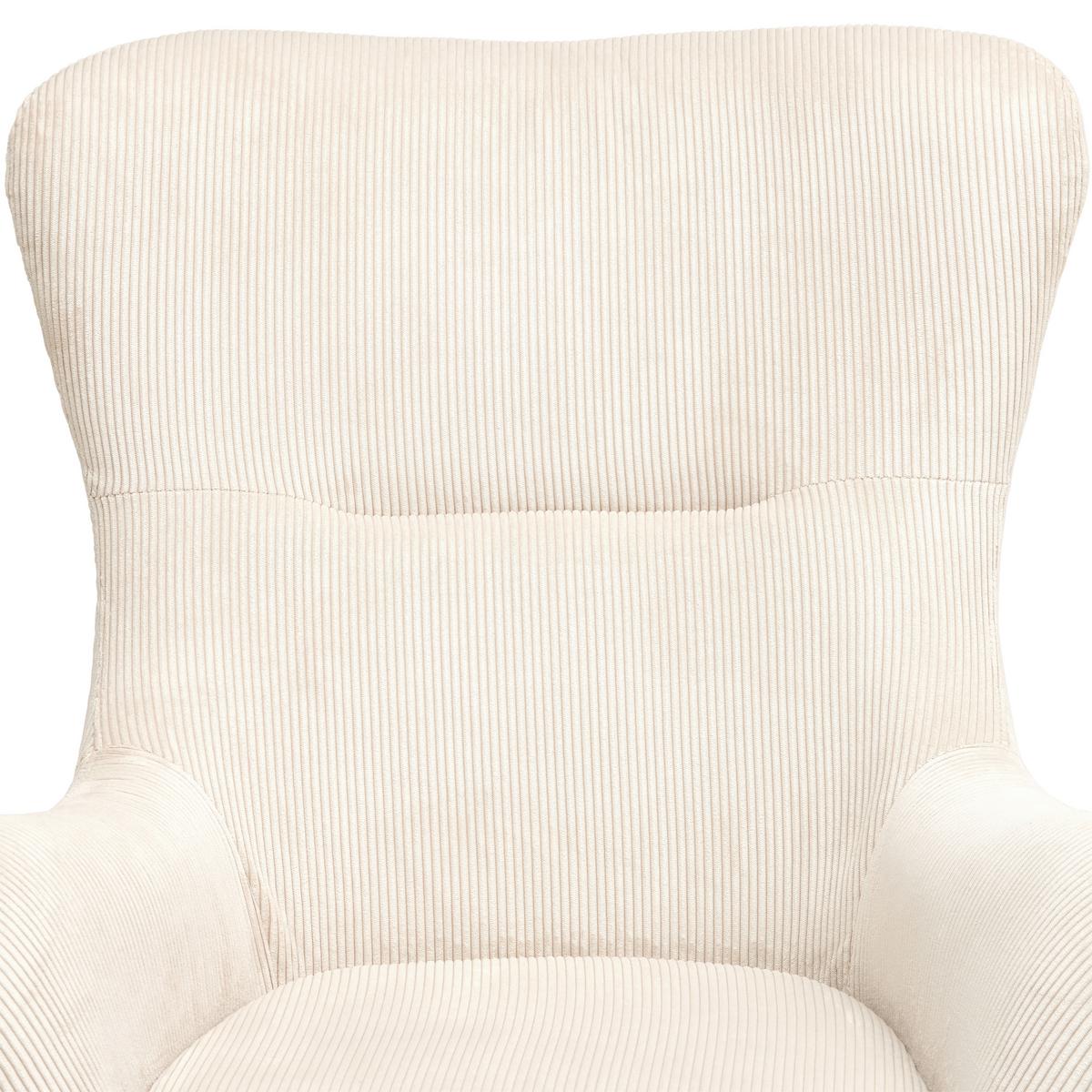 Schaukelsessel Rocking Scandi - Creme/Schwarz, MODERN, Textil/Metall (75/102/80cm) - MID.YOU