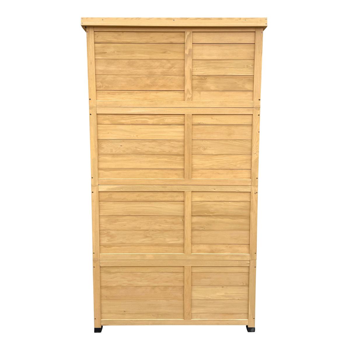 Geräteschrank Hugo - Braun, Basics, Holz (52/85/174cm) - Ambia Garden