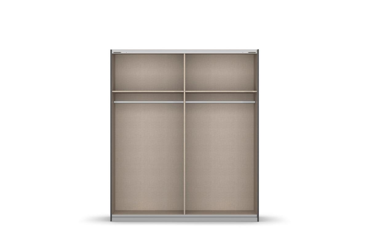 Schwebetürenschrank Subito - Graphitfarben/Weiß, MODERN, Holzwerkstoff (181/197/61cm) - Rauch Möbel