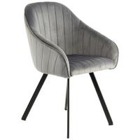 SADA STOLIČIEK S PODRÚČKAMI JODIE 125 - čierna/tmavosivá, Modern, kov/textil (56/86/59cm) - MID.YOU