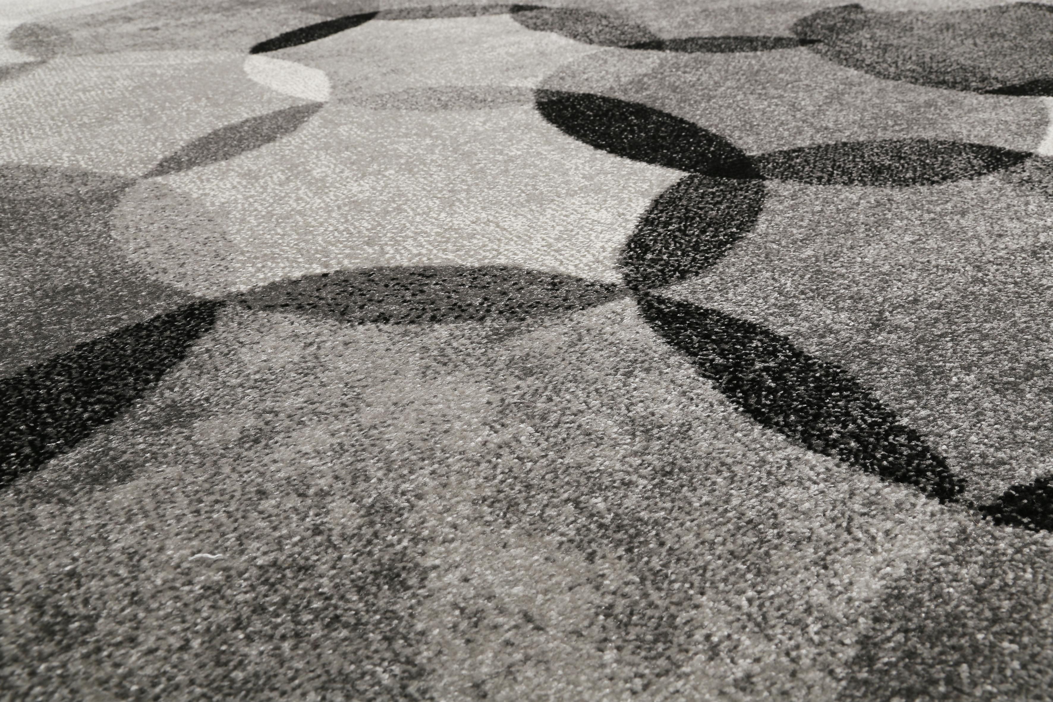 Webteppich Silber/Grau Graphik Modernina 80x150 cm - Dunkelgrau/Beige, KONVENTIONELL, Textil (80/150cm) - Esprit